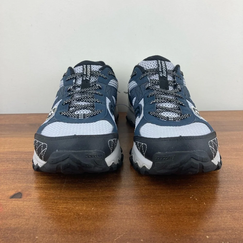 Saucony Grid Raptor TR 2 Running Shoes Gray Navy Blue S25427-5 Men's Size 11.5. - Picture 3 of 11
